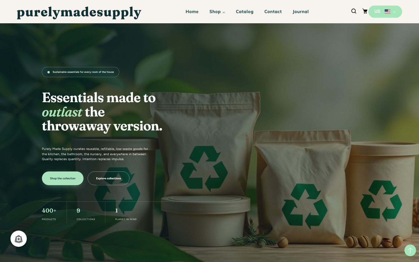 Purely Made Supply website